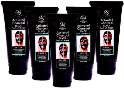 N2B Activated Charcoal Purifying Black Peel Off Face Mask (Pack of 5) | Blackheads, Whiteheads & Dirt & Instant Glow(60 ml)
N2B Activated Charcoal Purifying Black Peel Off Face Mask (Pack of 5) | Blackheads, Whiteheads & Dirt & Instant Glow(60 ml)