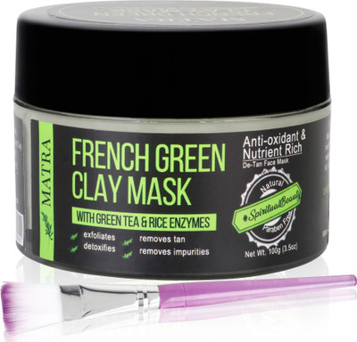Matra French Green Clay Mask – with Green Tea and Rice Enzymes – Free Face Mask Brush – Exfoliating Facial Mask for blackheads and de-tan treatment(100 g)
Matra French Green Clay Mask – with Green Tea and Rice Enzymes – Free Face Mask Brush – Exfoliating Facial Mask for blackheads and de-tan treatment(100 g)
