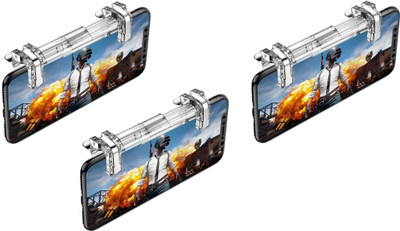ReTrack SET OF 3PC K9 PUBG Double Trigger Meta Pubg Controller L1R1 Shooter Fire Trigger For JoyStick Pubg Joystick(White, For PC)