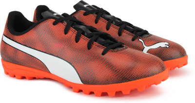 Puma Boys & Girls Lace Football Shoes(Orange, White