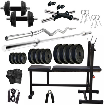 KRX PVC 32 KG COMBO 5 WB -SL Home Gym Kit