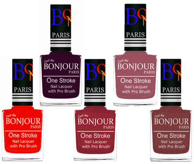 Bonjour Paris Stylish Nail Polish Set of 5 Pcs 01-02-03-05-37 Orange,Plum,Maroon,Nude,Copper(Pack of 5)
Bonjour Paris Stylish Nail Polish Set of 5 Pcs 01-02-03-05-37 Orange,Plum,Maroon,Nude,Copper(Pack of 5)