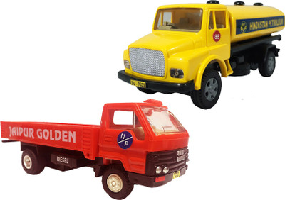 E-Chariot HP TLC Tanker & DCM Open Truck Combo (Pack of 2)(Red, Yellow)