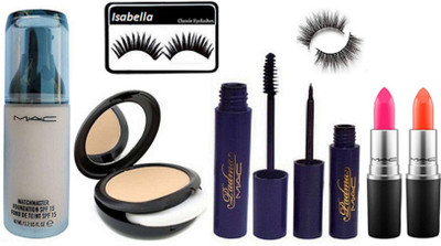 ISABELLA Eyelashes 2 & Mac Match master Foundation & Compact & Lipstick 2 & Padma Eyeliner+Mascara(Set of 8)
ISABELLA Eyelashes 2 & Mac Match master Foundation & Compact & Lipstick 2 & Padma Eyeliner+Mascara(Set of 8)