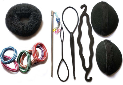 ShopTop Bun Maker 7pc. set Donut Bun, puff bumpit, bun stick, Clip bun and rubber band Bun Stick, Rubber Band, Bun, Hair Accessory Set(Multicolor)
ShopTop Bun Maker 7pc. set Donut Bun, puff bumpit, bun stick, Clip bun and rubber band Bun Stick, Rubber Band, Bun, Hair Accessory Set(Multicolor)