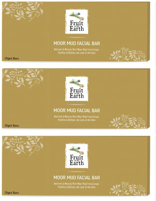 Fruit of the Earth moor mud facial bar (4*4) (pack of three)(100 g, Pack of 3)