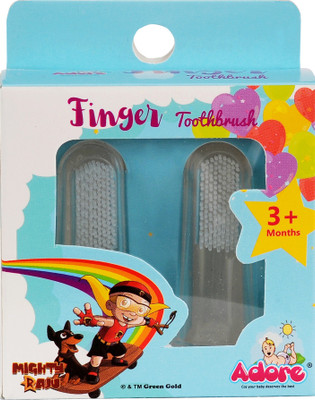 Adore Mighty Raju Finger Brush - 2 Pc pack Soft Toothbrush(Pack of 2)