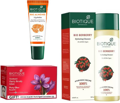 BIOTIQUE BIO PARTY GLOW FACIAL KIT, BERBERRY HYDRATING CLEANSER FOR ALL SKIN TYPES , LIP CARE(Set of 3)
BIOTIQUE BIO PARTY GLOW FACIAL KIT, BERBERRY HYDRATING CLEANSER FOR ALL SKIN TYPES , LIP CARE(Set of 3)