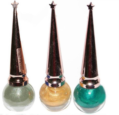 BBMENOW GLITTER 3 ml (multicolor) (PACK OF 3) 3 ml(SILVER, GREEN, YELLOW)