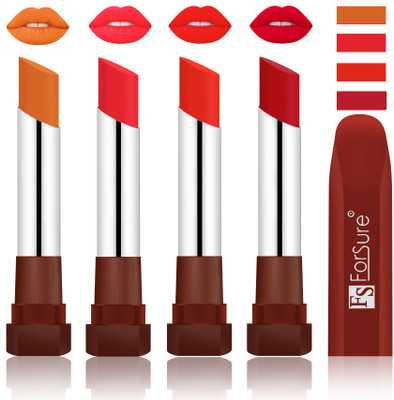 Forsure New & Improved Stylish Matte English Lipsticks(Brick Nude, Peach, Beach Nude, Bright Red)
Forsure New & Improved Stylish Matte English Lipsticks(Brick Nude, Peach, Beach Nude, Bright Red)