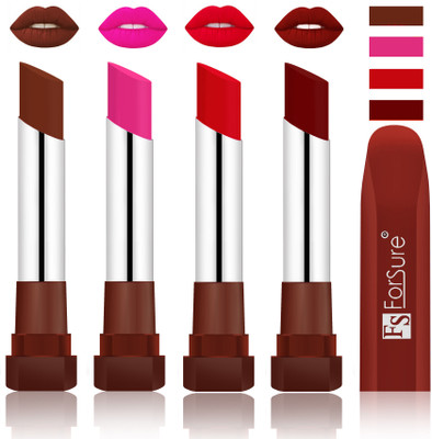Forsure New & Improved Stylish Matte English Lipsticks(Wine, Rose Pink, Sweet Red, Dark Maroon)
Forsure New & Improved Stylish Matte English Lipsticks(Wine, Rose Pink, Sweet Red, Dark Maroon)