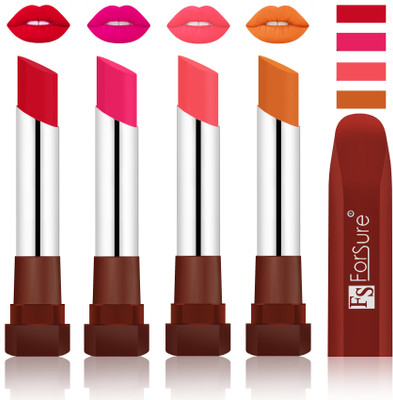 Forsure New & Improved Stylish Matte English Lipsticks(Red, Rose Pink, Peach, Brick Nude)
Forsure New & Improved Stylish Matte English Lipsticks(Red, Rose Pink, Peach, Brick Nude)