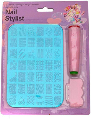 Pindia Stamping Nail Art Kit Combo With 2pc Stamping Image Plate (Random Design) And A French Manicure Nail Art Tip Sticker(Silver)
Pindia Stamping Nail Art Kit Combo With 2pc Stamping Image Plate (Random Design) And A French Manicure Nail Art Tip Sticker(Silver)