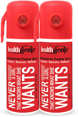Healthgenie Self Defence, Protection & Safety Pepper Spray For Men & Women, Upto 10 Feet Range, 55ml/35 Gms Of Dispensable (Pack Of 2) Pepper Stream Spray
Healthgenie Self Defence, Protection & Safety Pepper Spray For Men & Women, Upto 10 Feet Range, 55ml/35 Gms Of Dispensable (Pack Of 2) Pepper Stream Spray