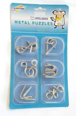 FUNMAZA Puzzle Set - Stainless Steel 6 Metallic Intellectual Puzzles For All Age Groups.(6 Pieces)
FUNMAZA Puzzle Set - Stainless Steel 6 Metallic Intellectual Puzzles For All Age Groups.(6 Pieces)