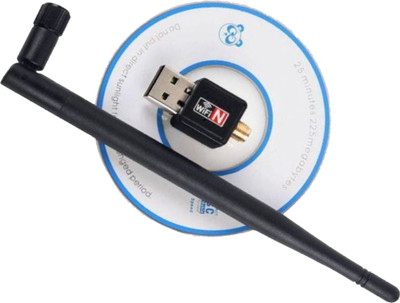 OSRAY 600Mbps USB WiFi Dongle Wireless Adapter 802.11n/g/b with Antenna For All PC, Laptops, Android, IOS Devices USB Adapter(Black)
OSRAY 600Mbps USB WiFi Dongle Wireless Adapter 802.11n/g/b with Antenna For All PC, Laptops, Android, IOS Devices USB Adapter(Black)