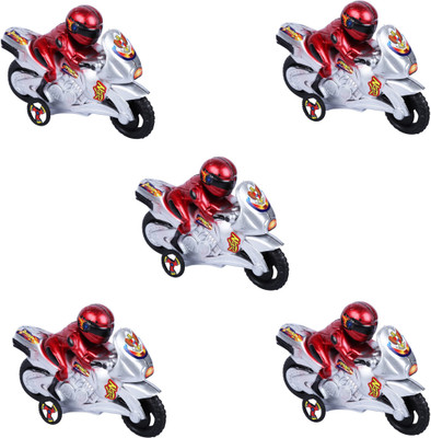 AutoVHPR Set of 5 Super Racing Bike with Rider and a thread at the back Pull Thread and release for Bike to Race(Multicolor)
AutoVHPR Set of 5 Super Racing Bike with Rider and a thread at the back Pull Thread and release for Bike to Race(Multicolor)