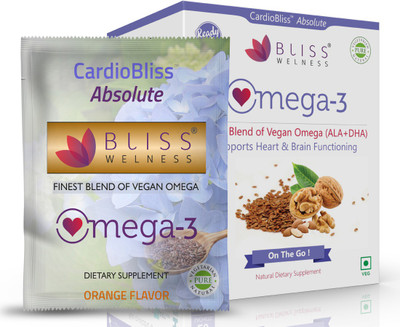 Bliss Welness On-The-Go CardioBliss Absolute Omega-3 Ready-To-Eat Orange Flavor- 20 Servings(20 No)
Bliss Welness On-The-Go CardioBliss Absolute Omega-3 Ready-To-Eat Orange Flavor- 20 Servings(20 No)