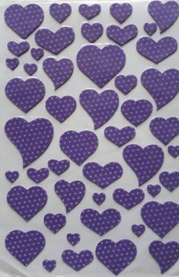 karigari Heart Shape Form Sticker Random Size