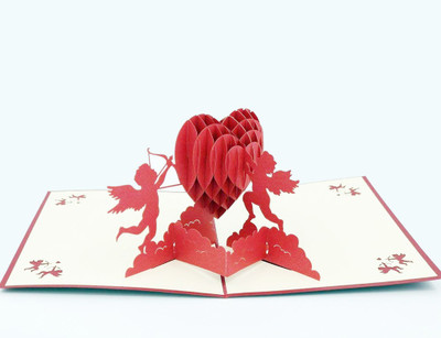 Jholmaal Papercraft Handmade 3D Pop Up Greeting Cards for Valentines,Lovers,Couple's Happy Anniversary Gifts (Cupid's Heart) Greeting Card(Red, Pack of 1)
Jholmaal Papercraft Handmade 3D Pop Up Greeting Cards for Valentines,Lovers,Couple's Happy Anniversary Gifts (Cupid's Heart) Greeting Card(Red, Pack of 1)