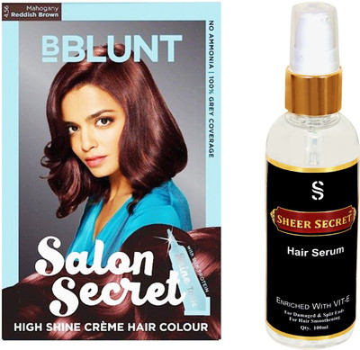 SHEER SECRET HAIR SERUM 100 ML (PURE COLDPRESSED) and SALON SECRET HAIR COLOUR MAHOGANY REDDISH BROWN NO. 5.32(Set of 2)
SHEER SECRET HAIR SERUM 100 ML (PURE COLDPRESSED) and SALON SECRET HAIR COLOUR MAHOGANY REDDISH BROWN NO. 5.32(Set of 2)