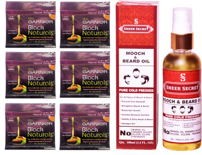 SHEER SECRET MOOCH AND BEARD OIL 100 ML (PURE COLDPRESSED) and HAIR COLOUR 6 SACHET BURGUNDY NO. 3.16(Set of 2)
SHEER SECRET MOOCH AND BEARD OIL 100 ML (PURE COLDPRESSED) and HAIR COLOUR 6 SACHET BURGUNDY NO. 3.16(Set of 2)