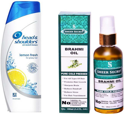 SHEER SECRET BRAHMI OIL 100ML (PURE COLD PRESSED) and HEAD & SHOULDERS 360 ML LEMON FRESH SHAMPOO(Set of 2)
SHEER SECRET BRAHMI OIL 100ML (PURE COLD PRESSED) and HEAD & SHOULDERS 360 ML LEMON FRESH SHAMPOO(Set of 2)