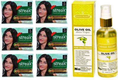 SHEER SECRET OLIVE OIL 100 ML (PURE COLDPRESSED) and COLOUR 6 SACHET DARK BROWN NO. 3(Set of 7)
SHEER SECRET OLIVE OIL 100 ML (PURE COLDPRESSED) and COLOUR 6 SACHET DARK BROWN NO. 3(Set of 7)