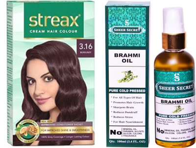 SHEER SECRET BRAHMI OIL 100 ML (PURE COLDPRESSED) and COLOUR REGULAR BURGUNDY NO. 3.16(Set of 2)
SHEER SECRET BRAHMI OIL 100 ML (PURE COLDPRESSED) and COLOUR REGULAR BURGUNDY NO. 3.16(Set of 2)