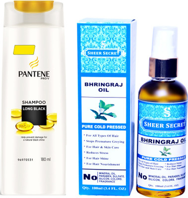 SHEER SECRET BHRINGRAJ OIL 100ML (PURE COLD PRESSED) and PANTENE 180 ML LONG BLACK SHAMPOO(Set of 2)
SHEER SECRET BHRINGRAJ OIL 100ML (PURE COLD PRESSED) and PANTENE 180 ML LONG BLACK SHAMPOO(Set of 2)