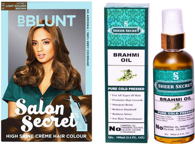 SHEER SECRET BRAHMI OIL 100 ML (PURE COLDPRESSED) and HAIR COLOUR LIGHT GOLDEN BROWN NO. 5.32(Set of 2)
SHEER SECRET BRAHMI OIL 100 ML (PURE COLDPRESSED) and HAIR COLOUR LIGHT GOLDEN BROWN NO. 5.32(Set of 2)