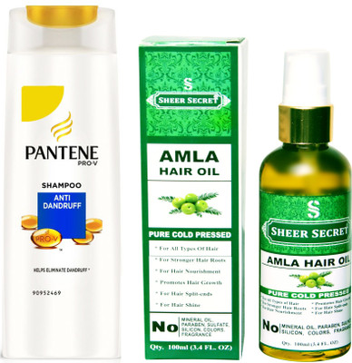 SHEER SECRET AMLA HAIR OIL 100ML (PURE COLD PRESSED) and PANTENE ANTI DANDRUFF SHAMPOO 340 ML(Set of 2)
SHEER SECRET AMLA HAIR OIL 100ML (PURE COLD PRESSED) and PANTENE ANTI DANDRUFF SHAMPOO 340 ML(Set of 2)