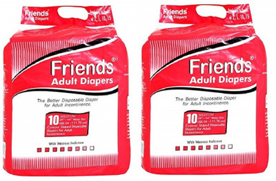 Friends Adult Diaper Basic 10 Pcs/Pack (Medium) - Pack of 2 Adult Diapers - M(20 Pieces)
Friends Adult Diaper Basic 10 Pcs/Pack (Medium) - Pack of 2 Adult Diapers - M(20 Pieces)