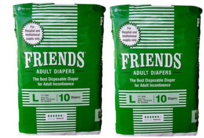 Friends Adult Diaper Hospital - Large for weist size 38-60 inches Adult Diapers - L(20 Pieces)
Friends Adult Diaper Hospital - Large for weist size 38-60 inches Adult Diapers - L(20 Pieces)