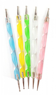 Alice 5 Pcs (2 Way) Art Dotting Marbleizing Tool Pen for Nail Decoration Styling (Multi)(MuliColor)
Alice 5 Pcs (2 Way) Art Dotting Marbleizing Tool Pen for Nail Decoration Styling (Multi)(MuliColor)