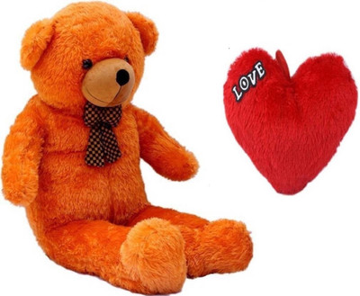 Samayra Toys Combo Offer Pack of Two Super Extra Large 5 Feet Brown Teddy Bear & Small Red Heart For Love - 150 cm(Brown, Redc)
Samayra Toys Combo Offer Pack of Two Super Extra Large 5 Feet Brown Teddy Bear & Small Red Heart For Love - 150 cm(Brown, Redc)