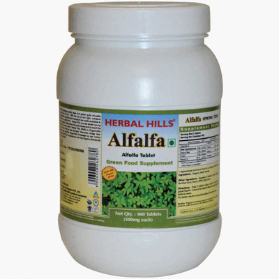 Herbal Hills Alfalfa - Value Pack 900 Tablets (Pack of 4)(500 mg)