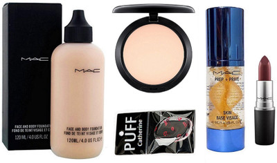 catherine silicon puff, Mac Prep+Prime Skin Base Visage Primer&Face&Body Foundation,Compact&Matte Finish Lipstick(Set of 5)
catherine silicon puff, Mac Prep+Prime Skin Base Visage Primer&Face&Body Foundation,Compact&Matte Finish Lipstick(Set of 5)