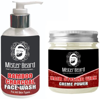 MISTER BEARD Bamboo Charcoal Face Wash 200ml WITH Hair Styling Wax 100gm(Set of 2)
MISTER BEARD Bamboo Charcoal Face Wash 200ml WITH Hair Styling Wax 100gm(Set of 2)