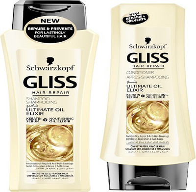 Schwarzkopf Gliss Hair Repair with Liquid Keratin Ultimate Oil Elixir Shampoo 250ml & Conditioner 200ml (Set of 2)(Set of 2)
Schwarzkopf Gliss Hair Repair with Liquid Keratin Ultimate Oil Elixir Shampoo 250ml & Conditioner 200ml (Set of 2)(Set of 2)