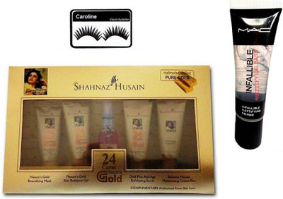 caroline Eyelashes, shahnaz herbals 24 Carat Gold Facial Kit with Mac Infallible Mattifying Base Primer(Set of 3)
caroline Eyelashes, shahnaz herbals 24 Carat Gold Facial Kit with Mac Infallible Mattifying Base Primer(Set of 3)