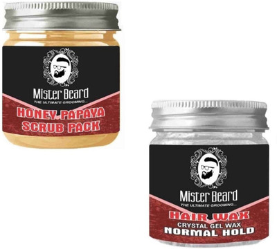 MISTER BEARD Honey Papaya Scrub Pack 100gm WITH Normal Hold Hair Wax 100gm(Set of 2)
MISTER BEARD Honey Papaya Scrub Pack 100gm WITH Normal Hold Hair Wax 100gm(Set of 2)