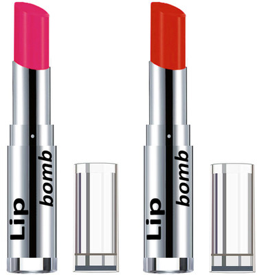 Color Fever Creamy Matte Lipstick(Set Of 2 pcs)15-18(Pink, Orange)