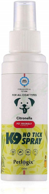Petlogix K9 No Tick Spray for Dog, Puppies, Cat and Kitten Pet Friendly Flea Repellent Natural Formula Infused with Citronella Oil 100 ml Pet Coat Cleanser(Suitable For Dog)
Petlogix K9 No Tick Spray for Dog, Puppies, Cat and Kitten Pet Friendly Flea Repellent Natural Formula Infused with Citronella Oil 100 ml Pet Coat Cleanser(Suitable For Dog)