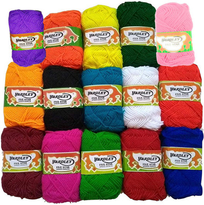 yardley Acrylic Wool Yarn Hand Needle Art Craft Soft Fingering Crochet Hook Thread Dyed Multi Color Combo - 15 balls
yardley Acrylic Wool Yarn Hand Needle Art Craft Soft Fingering Crochet Hook Thread Dyed Multi Color Combo - 15 balls