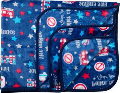 LuvLap Printed AC Blanket(Polyester, Blue