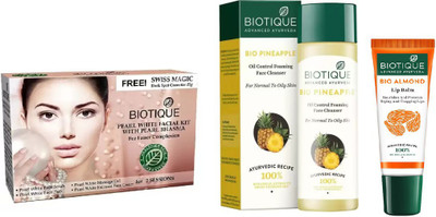 BIOTIQUE BIO Pearl White Facial Kit, Pineapple Oil Control Face Cleanser For Normal To Oil Skin, LIP CARE(Set of 3)
BIOTIQUE BIO Pearl White Facial Kit, Pineapple Oil Control Face Cleanser For Normal To Oil Skin, LIP CARE(Set of 3)