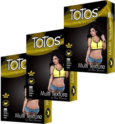 totos BANANA-3 dotted MULTI TEXTURE WITH DOTTED CONDOM FOR MEN Condom Condom(3S)