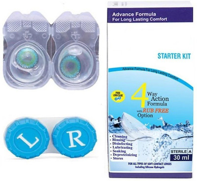 drr teleservices Aqua green with solution Monthly Contact Lens(0, Aqua green, Pack of 2)
drr teleservices Aqua green with solution Monthly Contact Lens(0, Aqua green, Pack of 2)