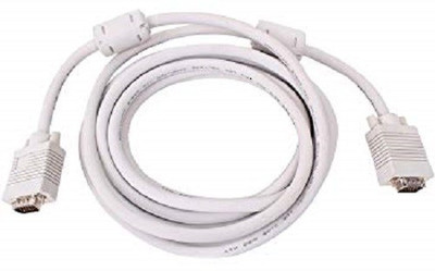 swaggers VGA Cable Male To Male 15 PIN Compatible for PC, laptop, projector, LCD monitor (15 Meter - 49.21 Foot - 1500 cm) VGA Cable(Compatible with LAPTOP,COMPUTER,PC, White)